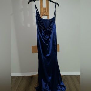 Windsor sleevless cowl neck satin dress